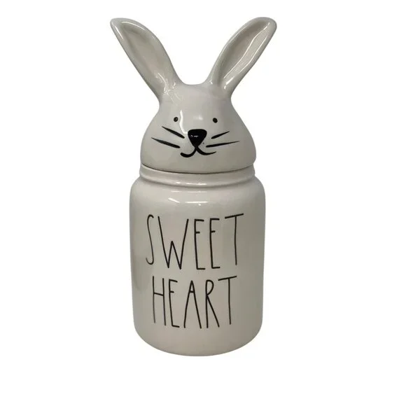 Rae Dunn SWEET HEART Bunny Canister Easter Bunny Spring Easter Baby Small Jar - Picture 11 of 11